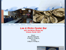 Tablet Screenshot of leeandricksoysterbar.com